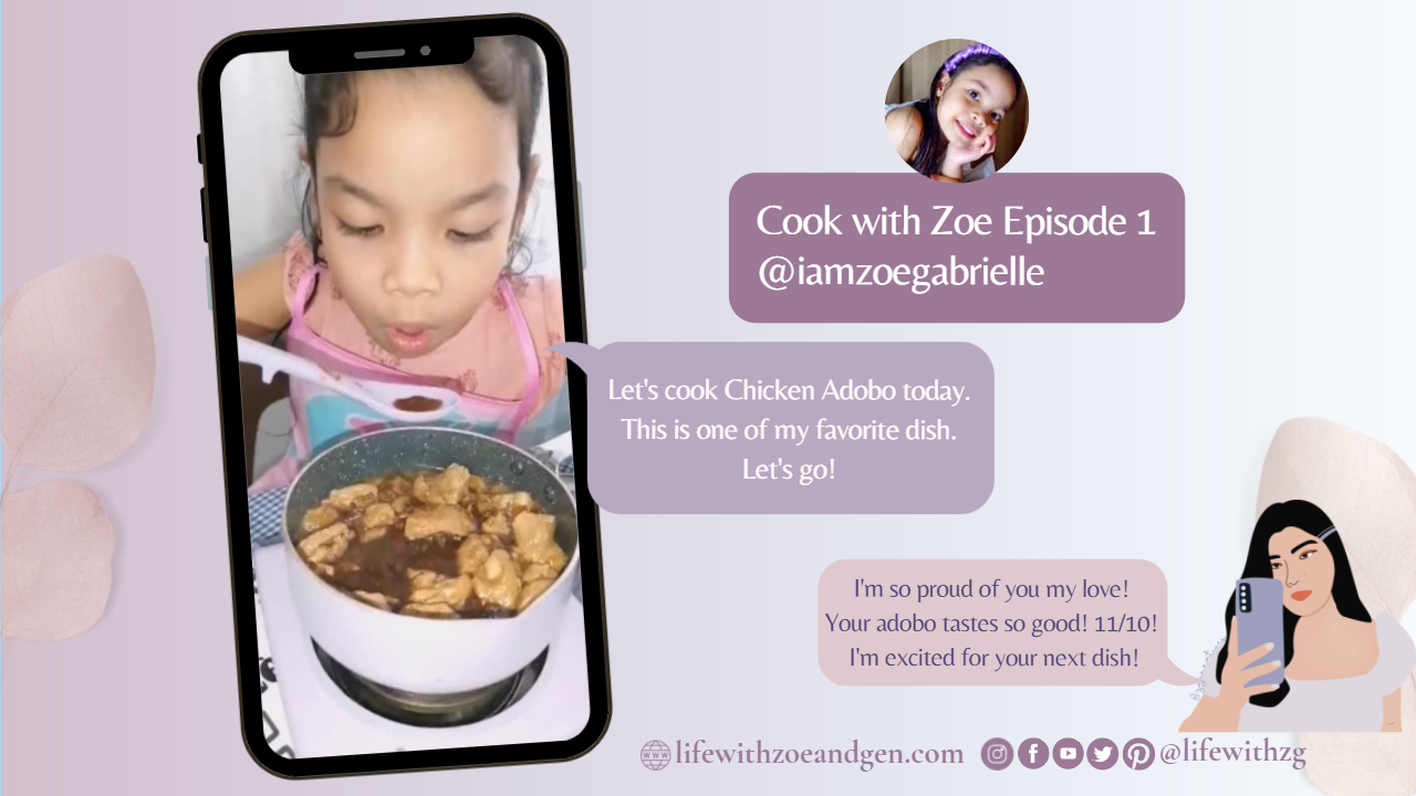 How my 6 years old daughter started cooking. Cooked her first chicken adobo on her own. Life with ZG l Homeschooling PH