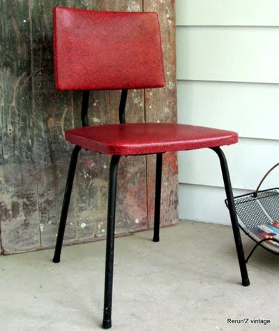 Retro Kitchen Furniture on Etsy Vintage  Vintage Retro Vinyl Kitchen Chair