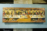 Edad Mediana. Retablo de la Santa Cena de estilo Gótico del Museo de  Solsona.