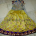 Lime Yellow Kundan Kids Skirt