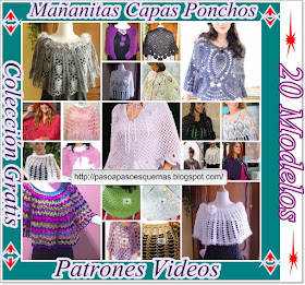 16 CAPAS PONCHOS MAÑANITAS PARA TEJER A CROCHET