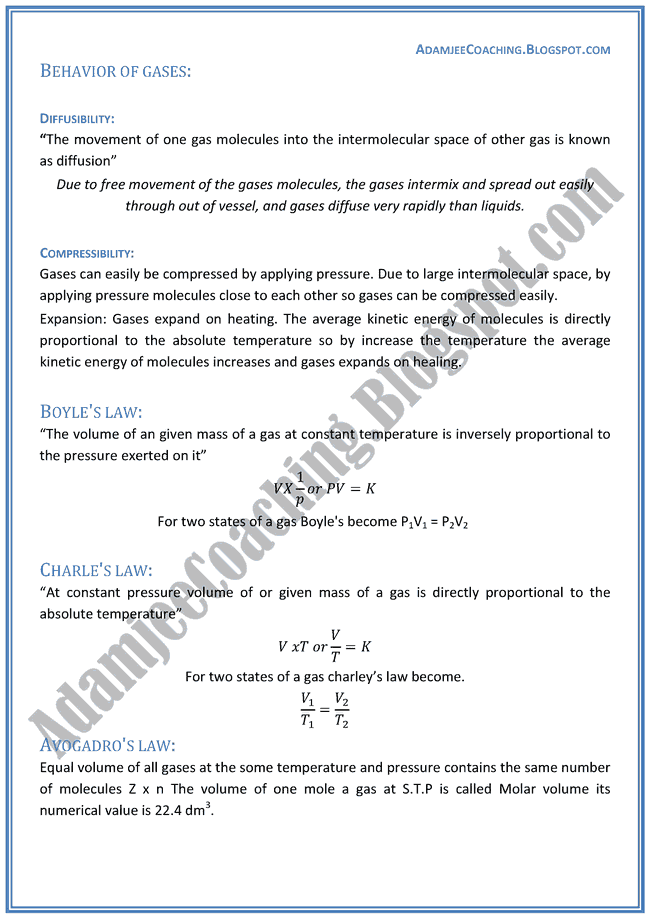 Chemistry Lectures - Three States of Matter Gases, Liquids, Solids