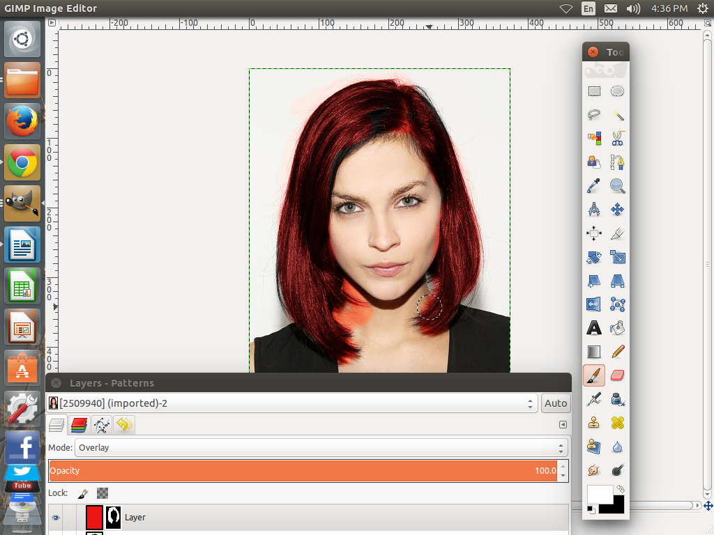 TentangNeny Merubah Warna  Rambut  dengan GIMP