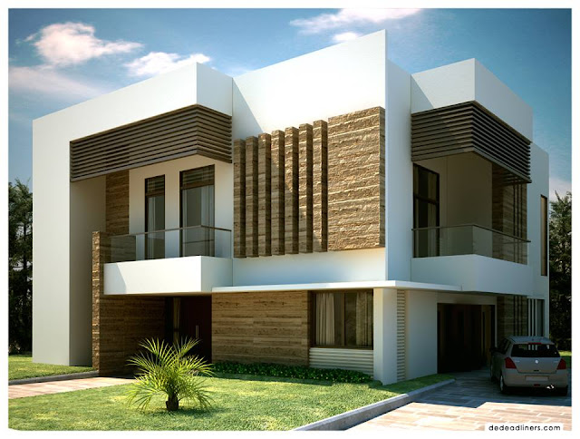 Desain rumah mewah minimalis modern 2 lantai