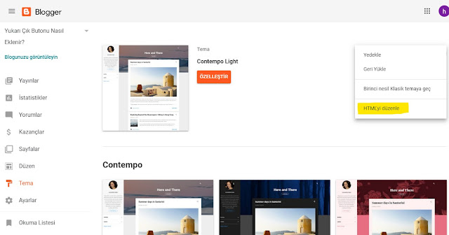 Blogger Tema Düzenleme