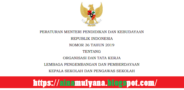  Permendikbud Nomor 36 Tahun 2019 Tentang LP2KSPS atau LPPKSPS 