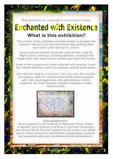 Ingrid Sylvestre North East Artist Associate Artist for New Storylines for Living with Environmental Change for University of Durham Institute of Advanced Studies - Exhibition 'Enchanted with Existence' Durham UK