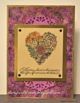 Kindness Shared, Stampin' Up!, Trude Thoman, Throwback Thursday, polished stone technique, vellum, greeting card