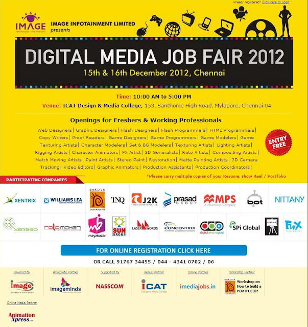 Image infotainment conducting  Digital media Job fair for freshers @ chennai