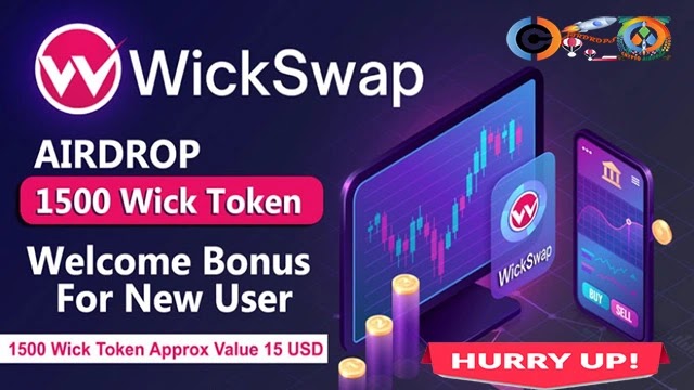 WickSwap Airdrop of 1500 $WICK of $15 USD Free