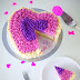Sussudio: 1980s Satin Ruffle Pillow Inspired Valentine's Day Heart
Cake!