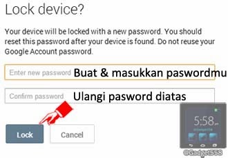 Mengunci perangkat Android yang hilang