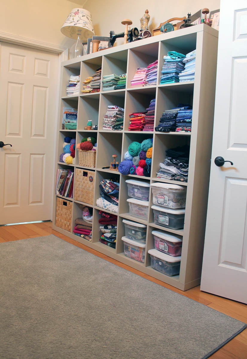 Craft room fabric storage