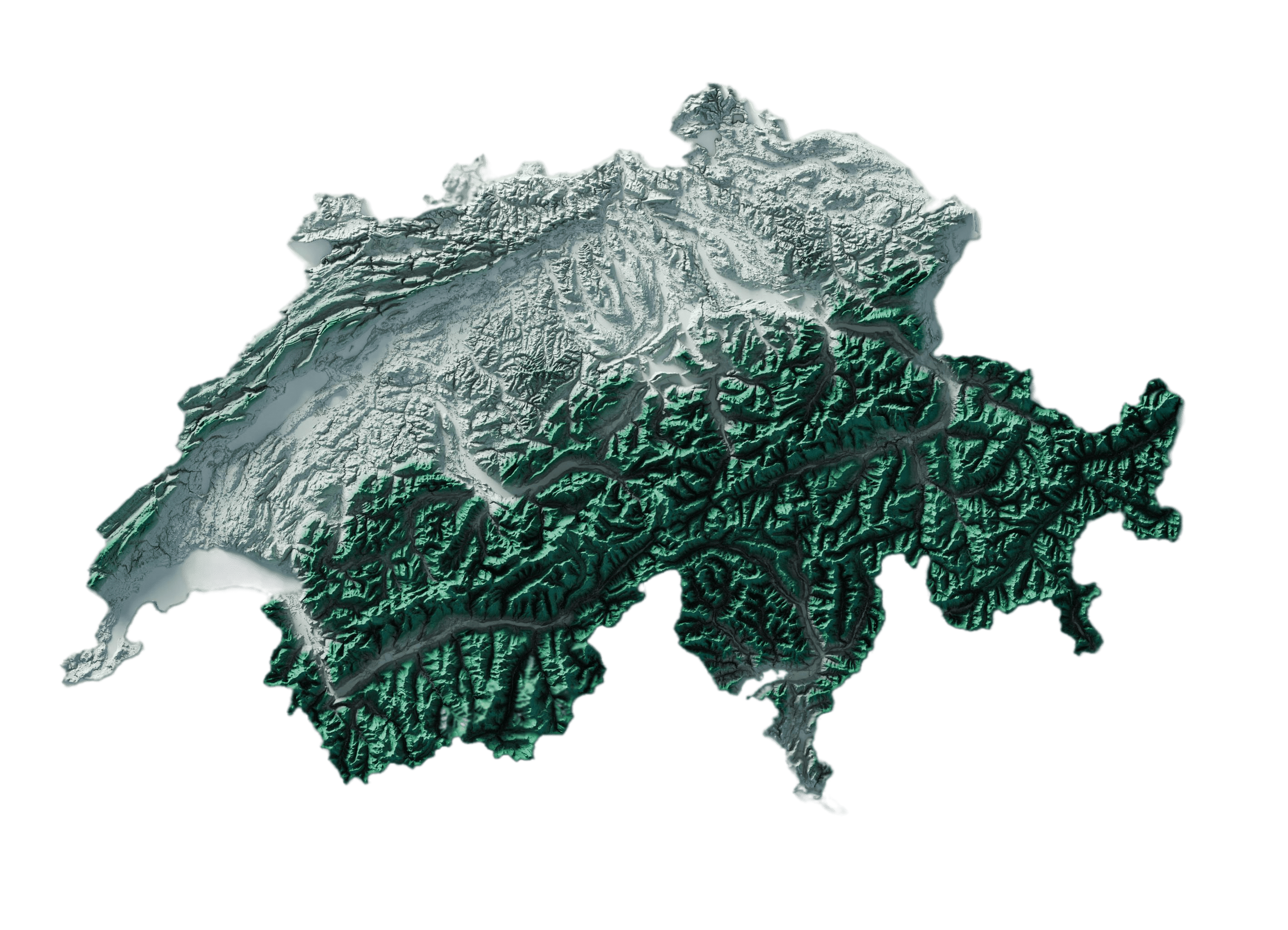 Switzerland Relief Map