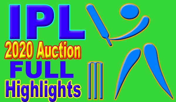 IPL 2020 Auction - Indian Premier League 2020 Auction 2019