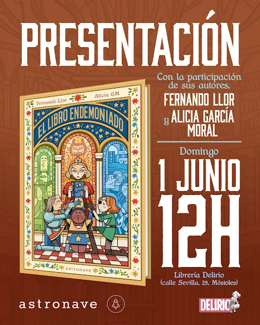 Presentación de El libro endemoniado, con Fernando Llor y Alicia en Móstoles - Norma Editorial