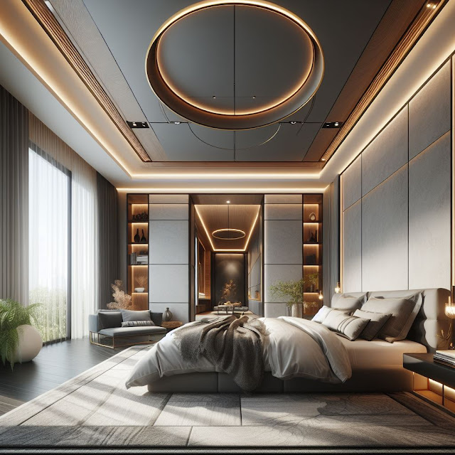 desain plafon kamar tidur modern