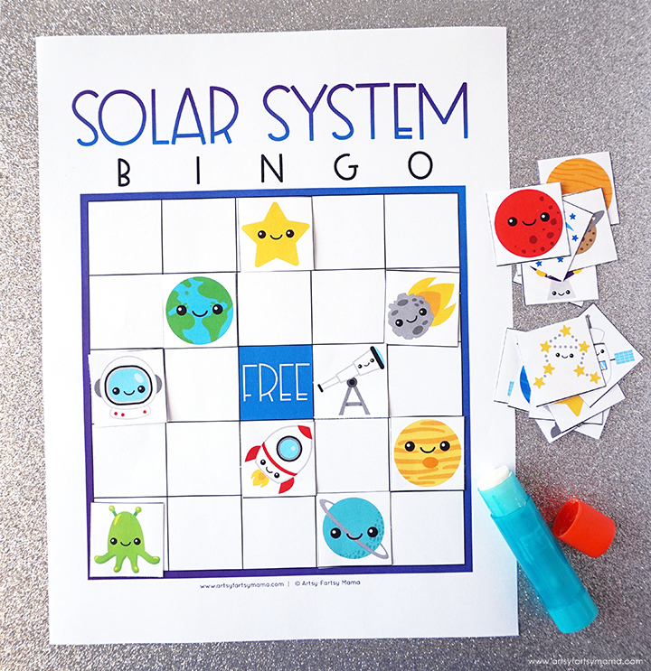 Free Printable Solar System Bingo Blank Set