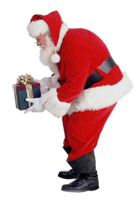 Santa claus png with gift HD