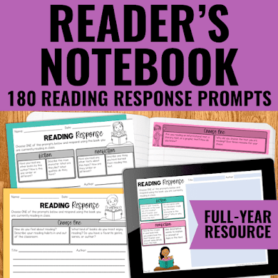 Reader's Notebook and Reading Response Prompts resource