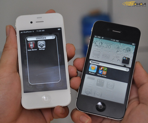 white iphone 5. white iphone vs black iphone 4