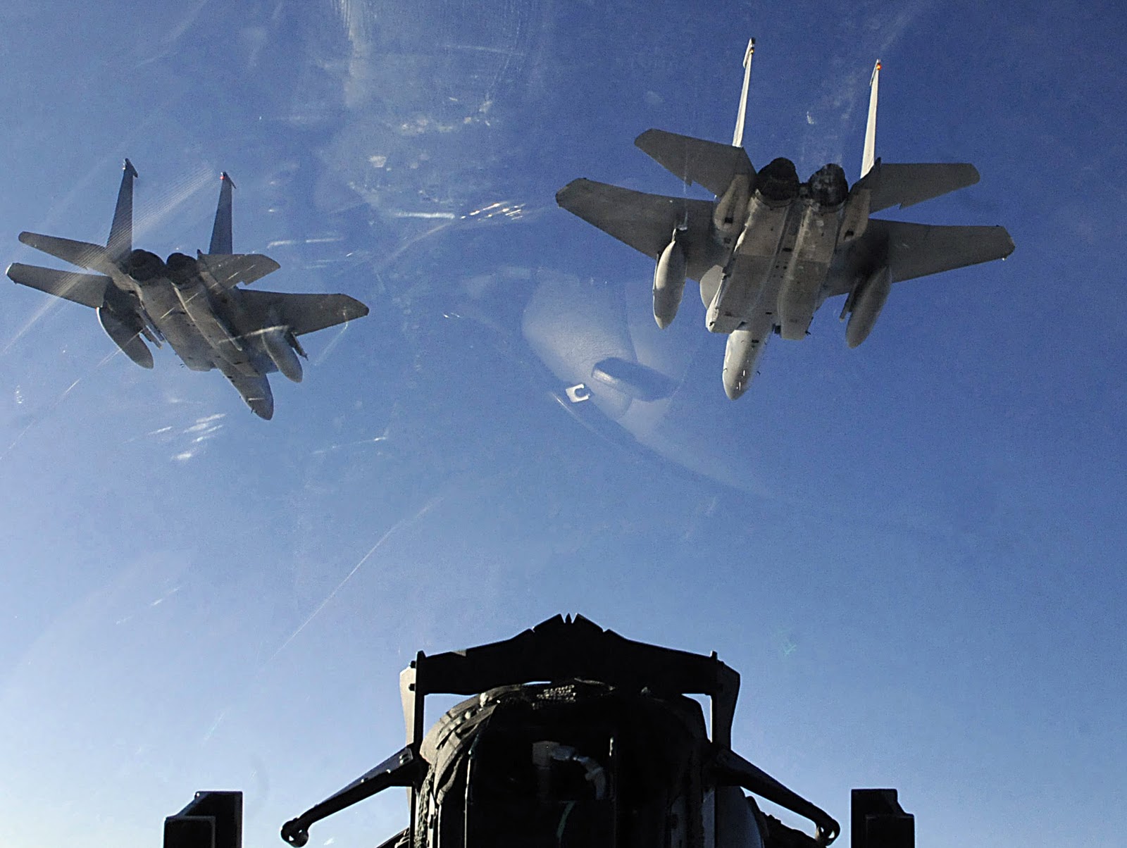 three f 15 eagles from the 44th fighter squadron train with japan air ...