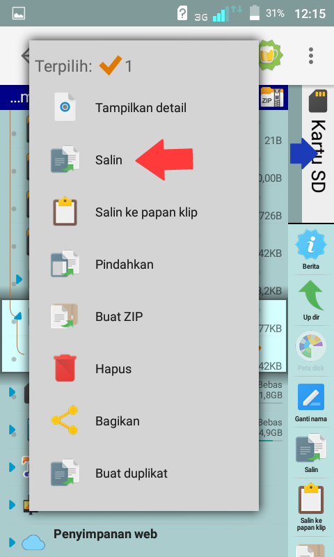 foto cara buka Zip dan rar di android