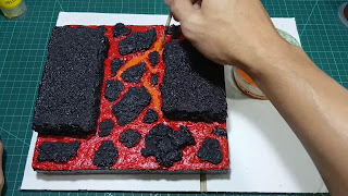 Making and Painting Lava Terrain for your Tabletop Games or Diorama