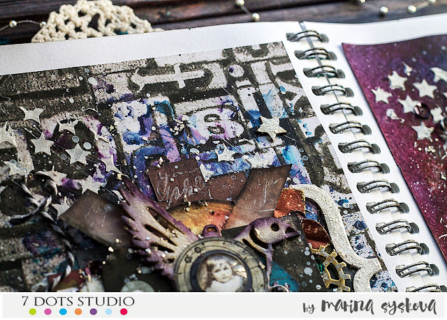 @marinasyskova #scrap #scrapbooking #mixedmedia #7dotsstudio #artjourna