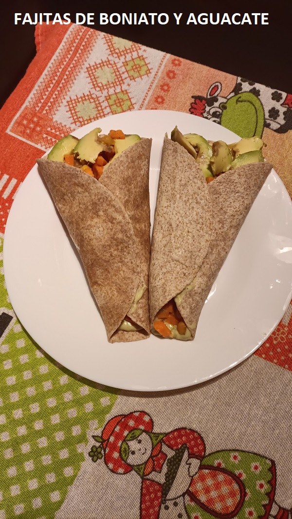 Fajitas de boniato y aguacate