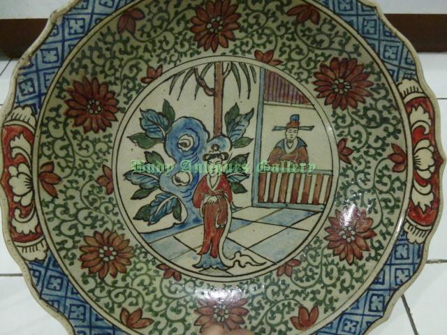 Budy Antiques Gallery Piring Hias  Oriental Motif  Lukis 