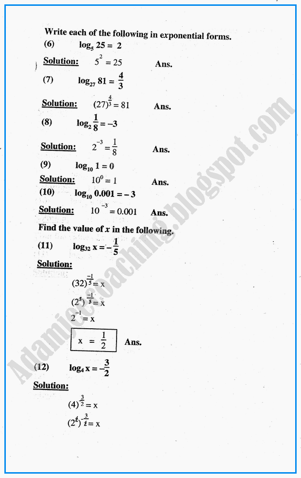 exercise-32-logarithms-mathematics-notes-for-class-10th