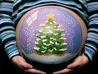 Pintura de vientre para Navidad