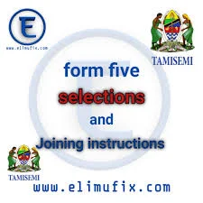 Form Five Selection 2025/2026 – Waliochaguliwa Kujiunga Kidato cha Tano