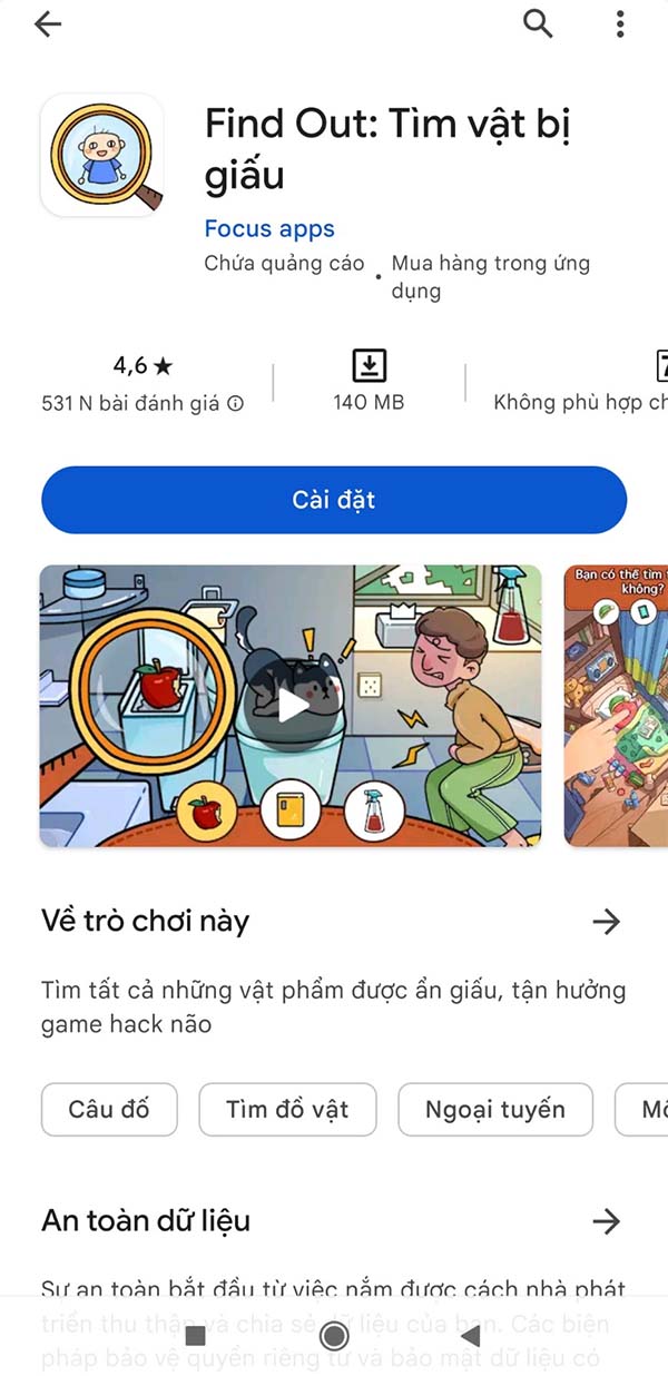 Find Out: Tìm đồ vật bị giấu cho Android miễn phí b