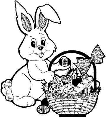 Download Beautiful Easter eggs and Easter bunny coloring pages for ...