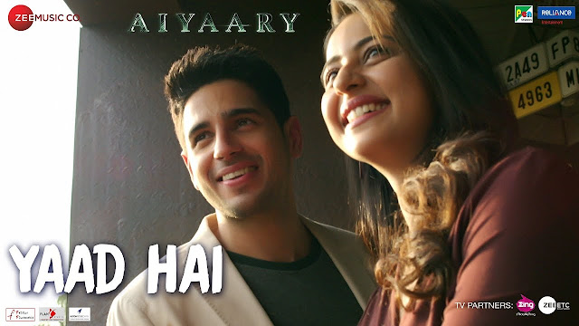 Yaad Hai Lyrics | Aiyaary | Sidharth Malhotra, Rakul Preet | Palak Muchhal | Ankit Tiwari | Manoj Muntashir