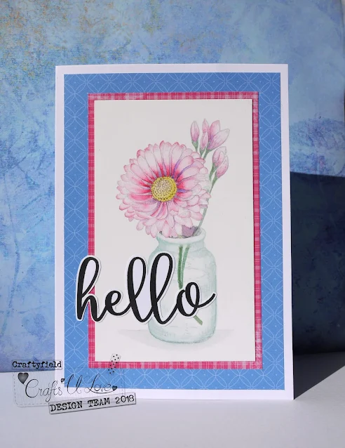 DIY card with Polkadoodle stamps and papers