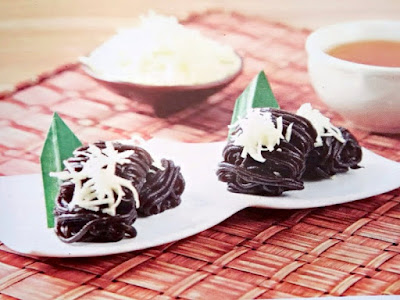 Gambar Resep Putu Mayang Hitam Keju