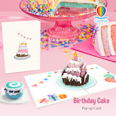 Happy birthday card - Birthday cake pop up card