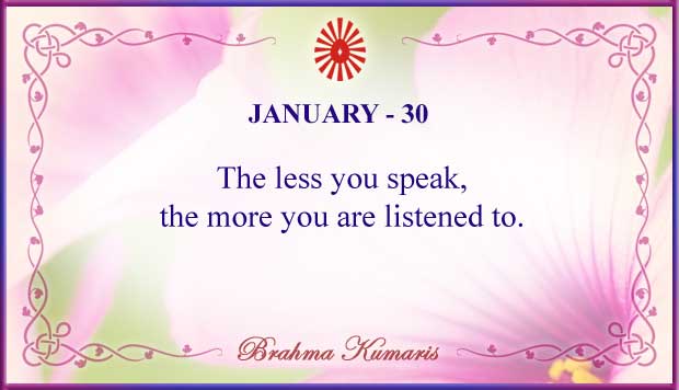 Thought For The Day January 30