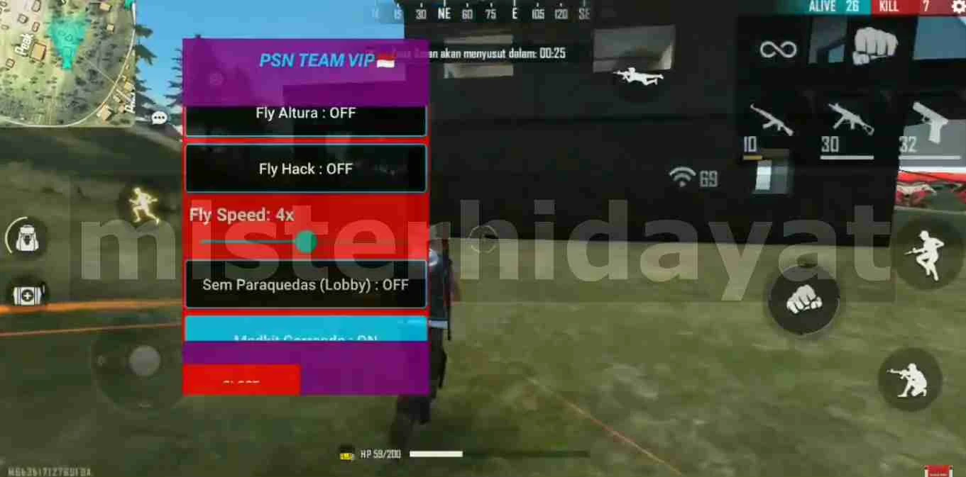 Cheat FF Mod Menu PSN Team VIP Apk Fitur Lengkap Terbaru No Root