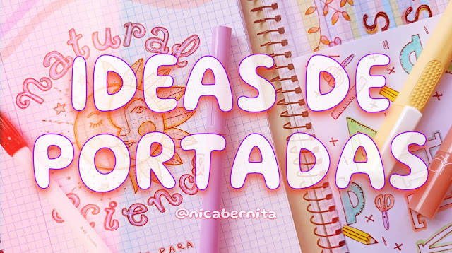 CÓMO HACER PORTADAS AESTHETIC PARA CUADERNOS🌛 CARÁTULAS FÁCILES CON RESALTADORES PASTEL