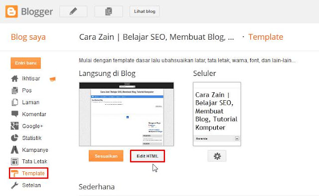 Cara Menghilangkan Tulisan Diberdayakan Oleh Blogger