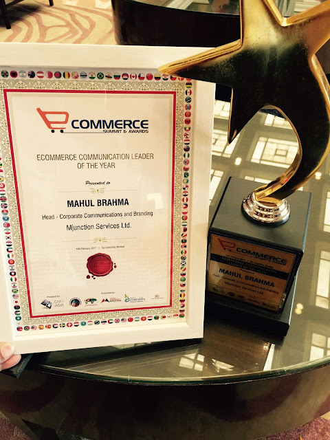 mjunction's Mahul Brahma won ecommerce award