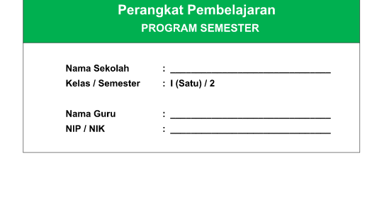 Program Semester Kurikulum 2013 SD Kelas 1 Mapel PJOK 