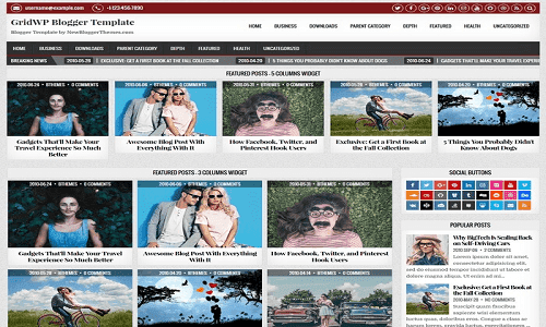 Gridwp blogger premium template