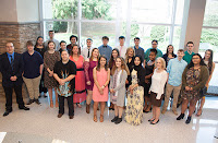 One group of students who were inducted into Phi Theta Kappa on April 14.