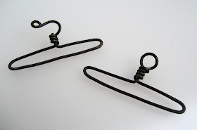 Handmade end findings made from darkened steel