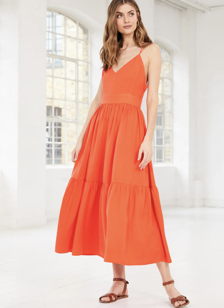 my midlife fashion, baukjen Michelle dress with tencel